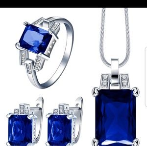 Sterling silver set.